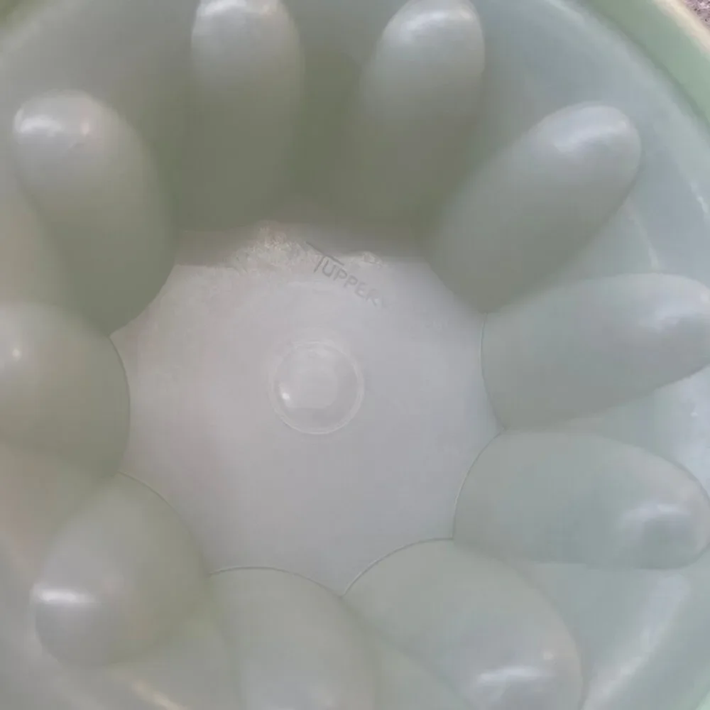 Vintage Tupperware Mint Green Jel N Serve Jello Mold Set Removable Center 1665